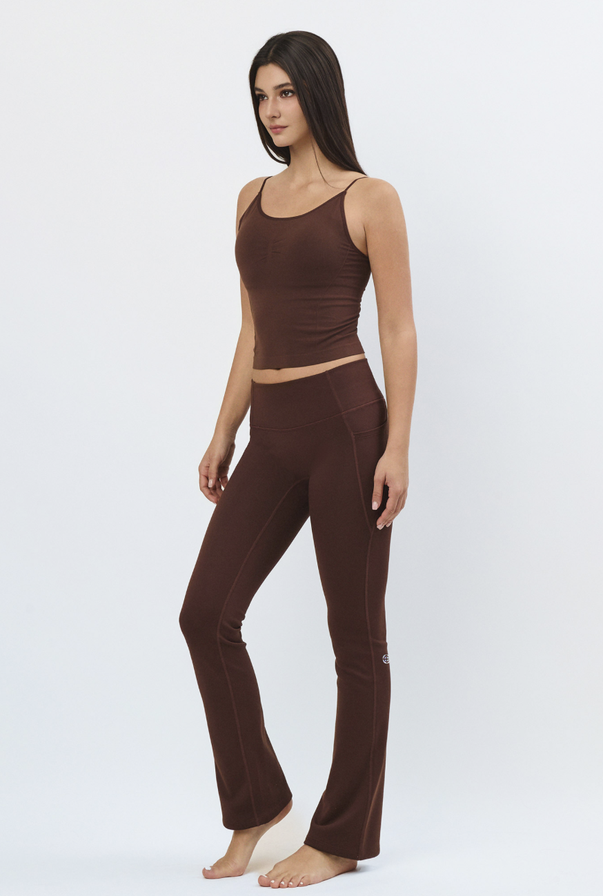 TT024 SEAMLESS TANKTOP BROWN サイズ: S/M