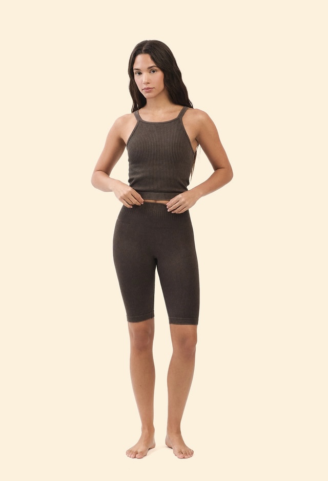 PS428 COMFORT 3/4 LEGGINGS CHOCOLATE FADE サイズ: S/M