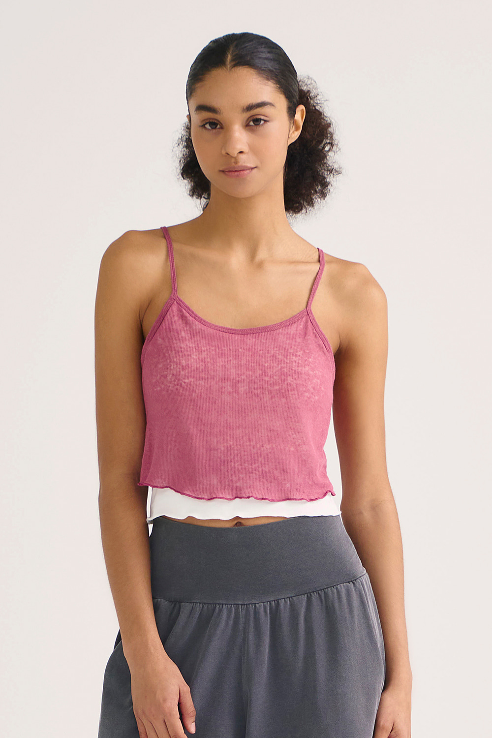 【60%OFF】 Plain sleeveless_Blush rose