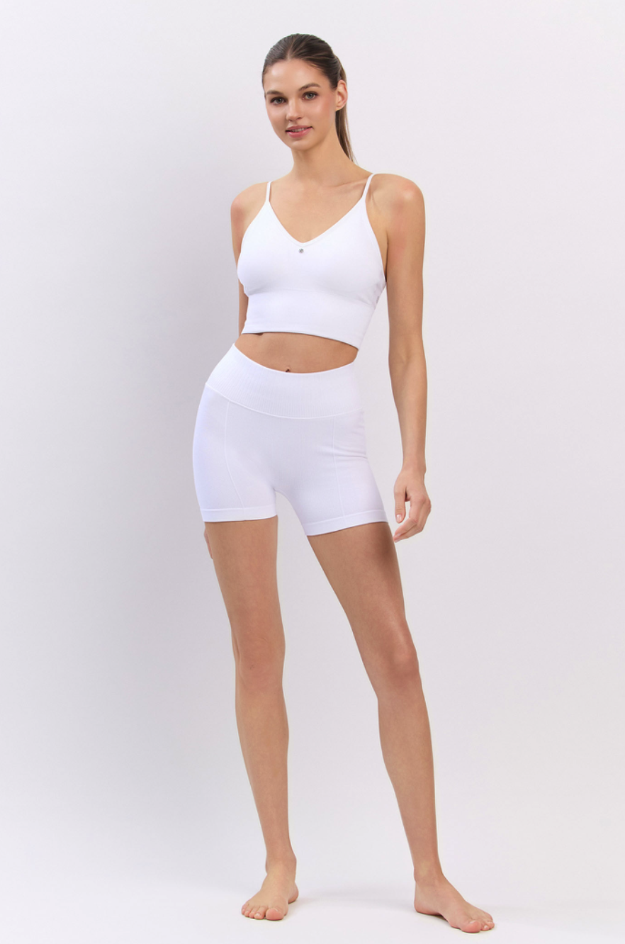 PS019 POINT 3/4 LEGGINGS WHITE サイズ: S/M