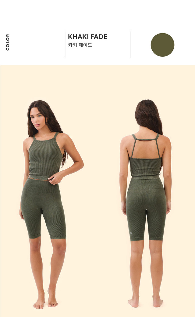 TB039 SPIRAL TANK TOP KHAKI FADE サイズ: S/M