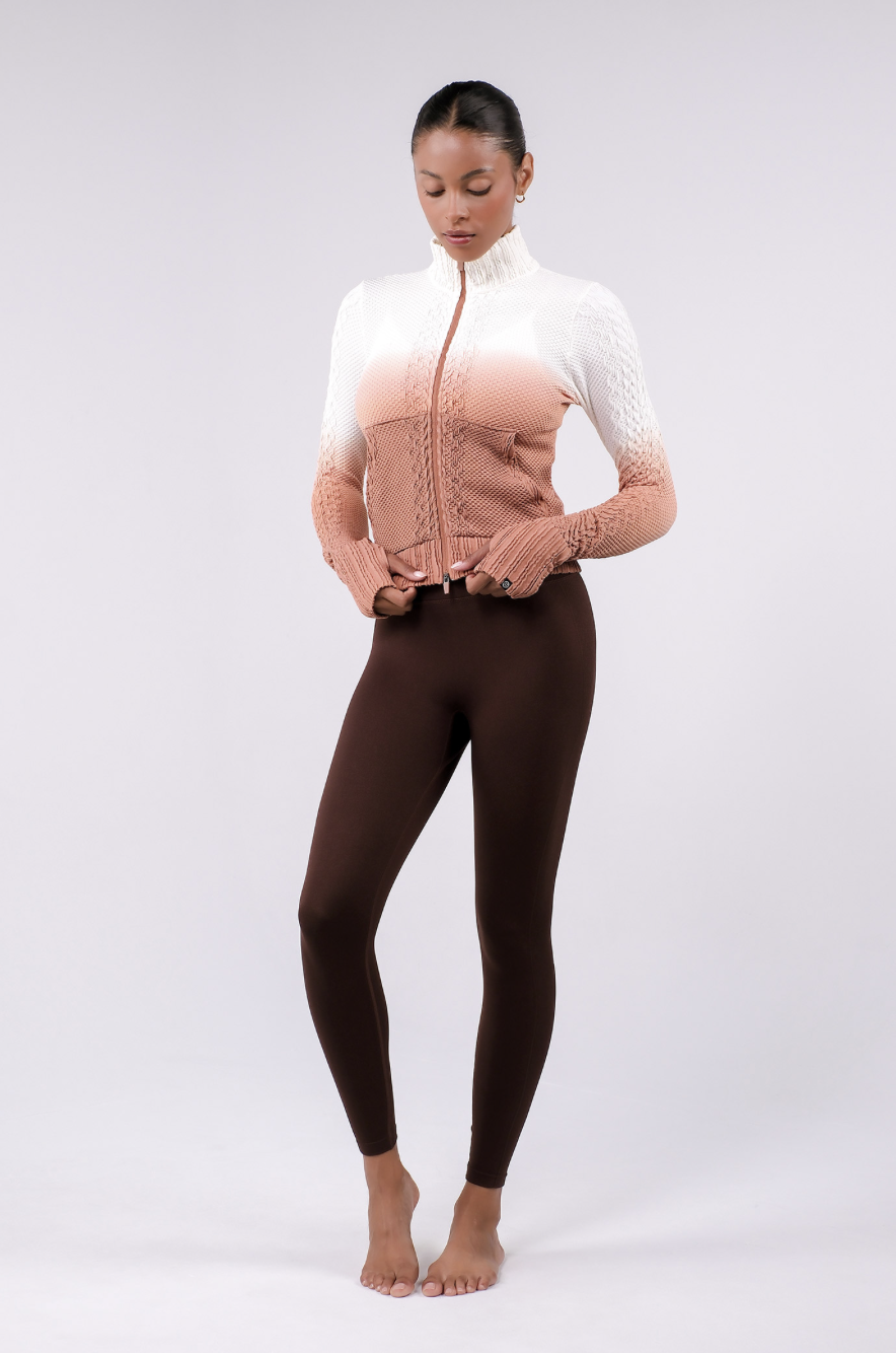 TZ151 SPONGE ZIP-UP MOCCHA MOUSSE GRADATION サイズ: S/M