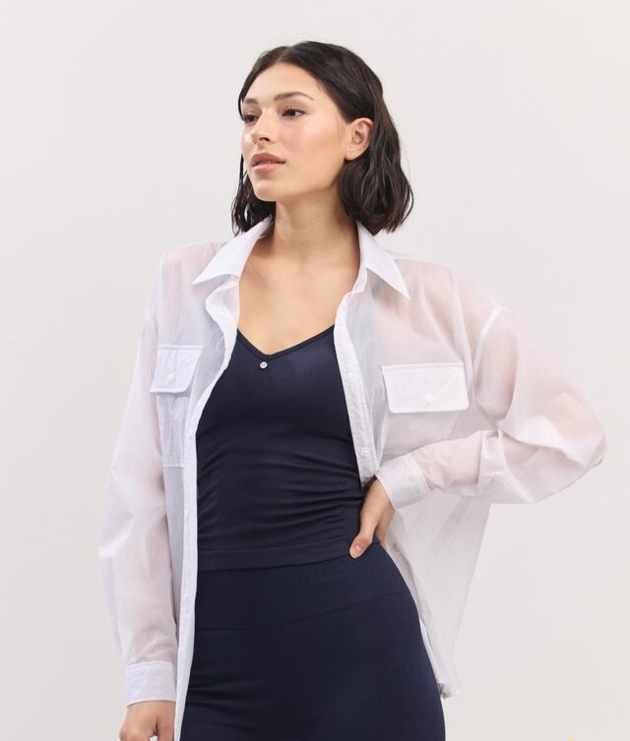 ST181 BACK SLIT SHIRT WHITE サイズ: ONESIZE