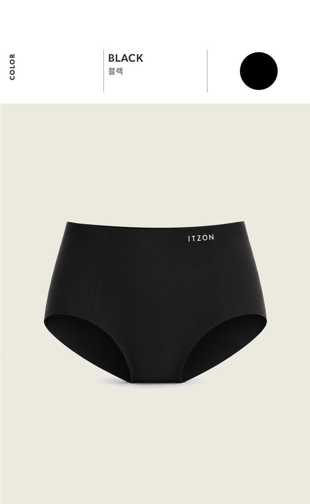IB601 SEAMLESS BRIEF BLACK SOLID サイズ: S/M