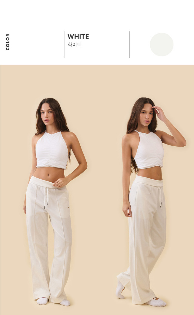 TB045 HALTER DRAPE TANKTOP WHITE SOLID サイズ: S/M