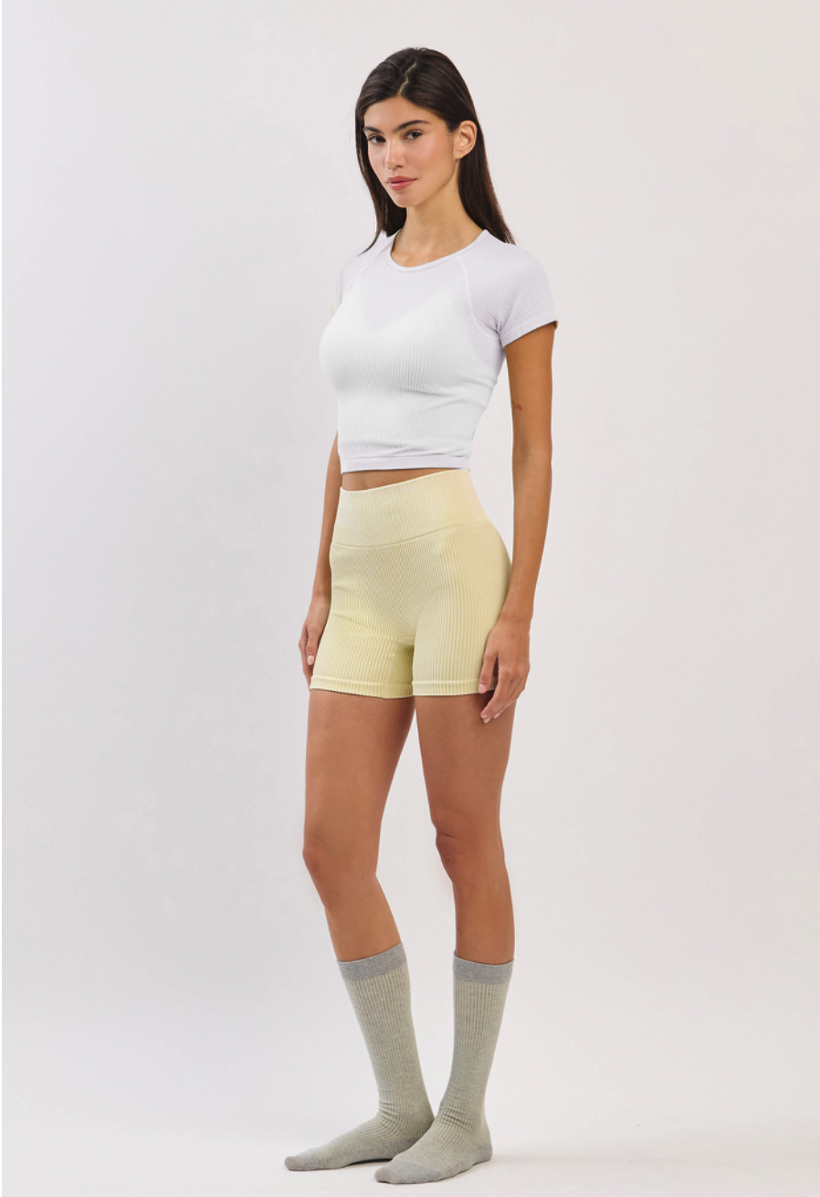 TS006 WAFFLE TOP WHITE サイズ: S/M