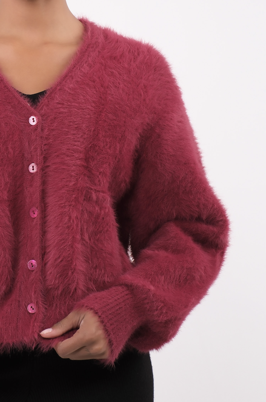 SC243 ANGORA CARDIGAN BURGANDY サイズ: ONESIZE
