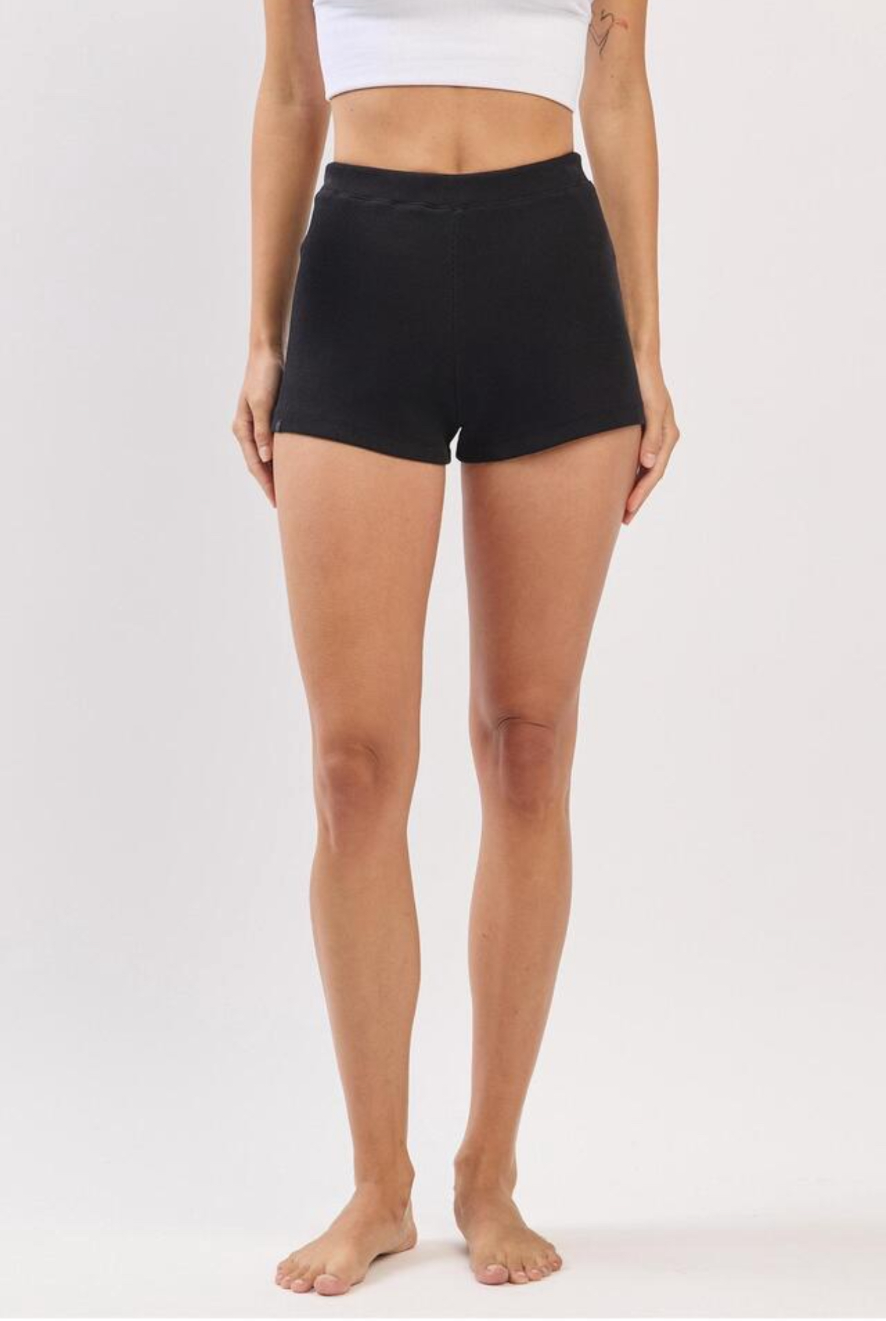 PS462 RIB PIGMENT SHORTS BLACK サイズ: S/M