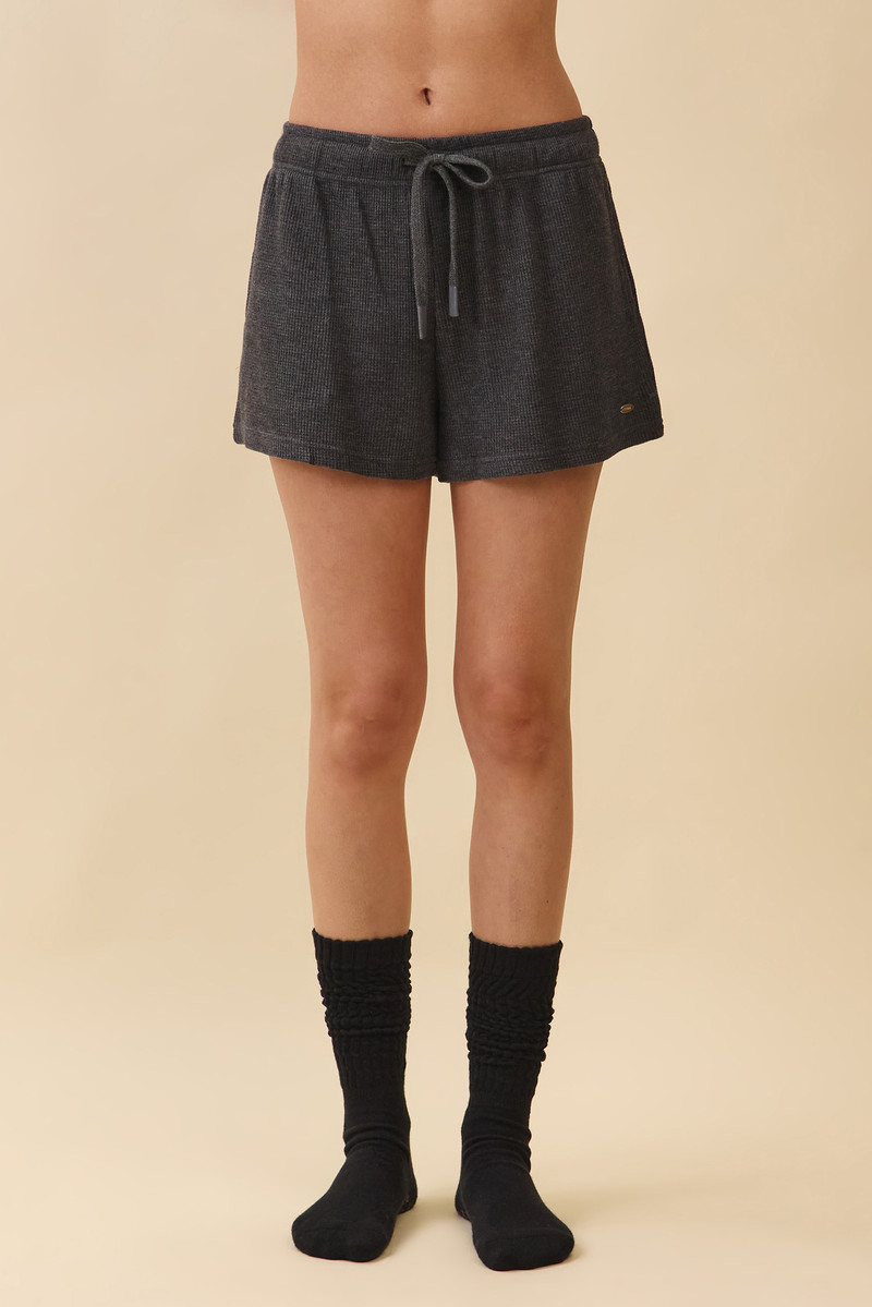 PH467 WAFFLE LOUNGE SHORT PANTS CHARCOAL SOLID