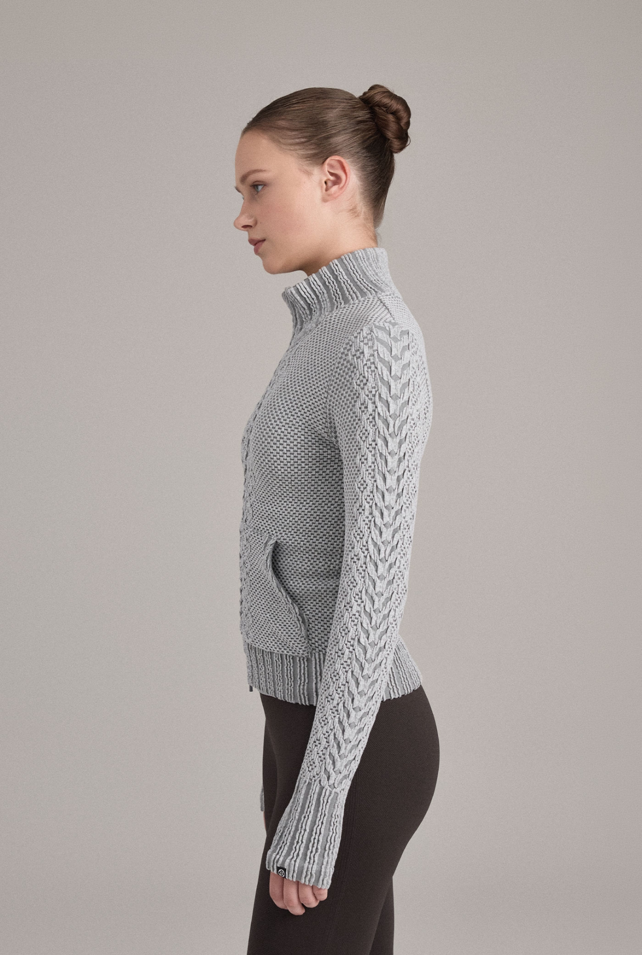 TZ151 SPONGE ZIP-UP M.GRAY SOLID サイズ: S/M