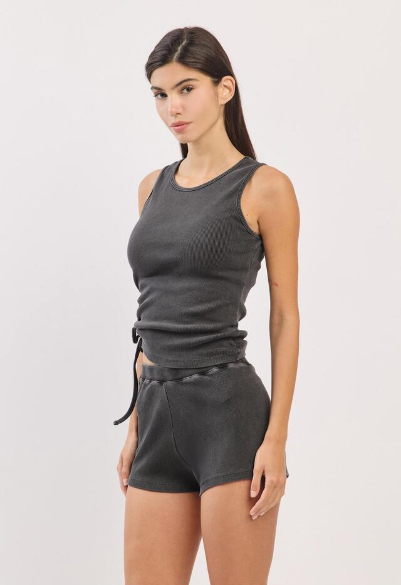 TT200 CUT-OUT SLEEVELESS CHARCOAL FADE サイズ: S/M