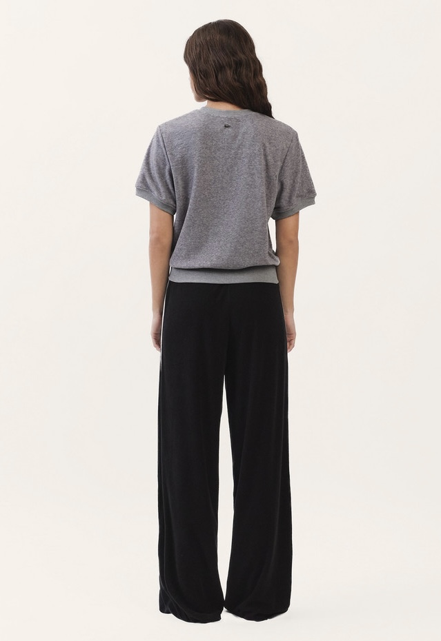PJ487 LINE TERRY PANTS BLACK SOLID サイズ: ONESIZE