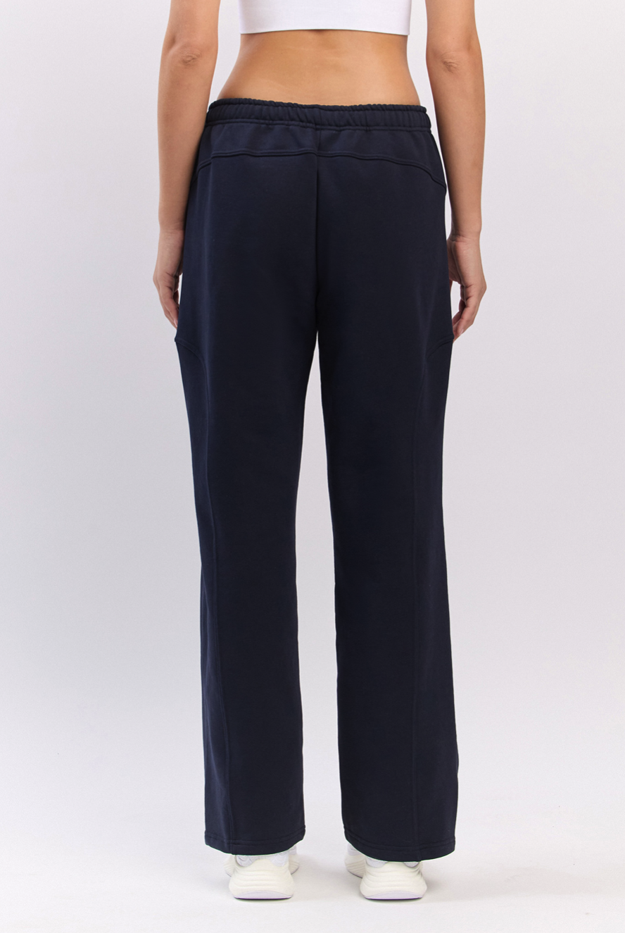 PJ461 RIBBED BLOCK PANTS NAVY サイズ: ONESIZE