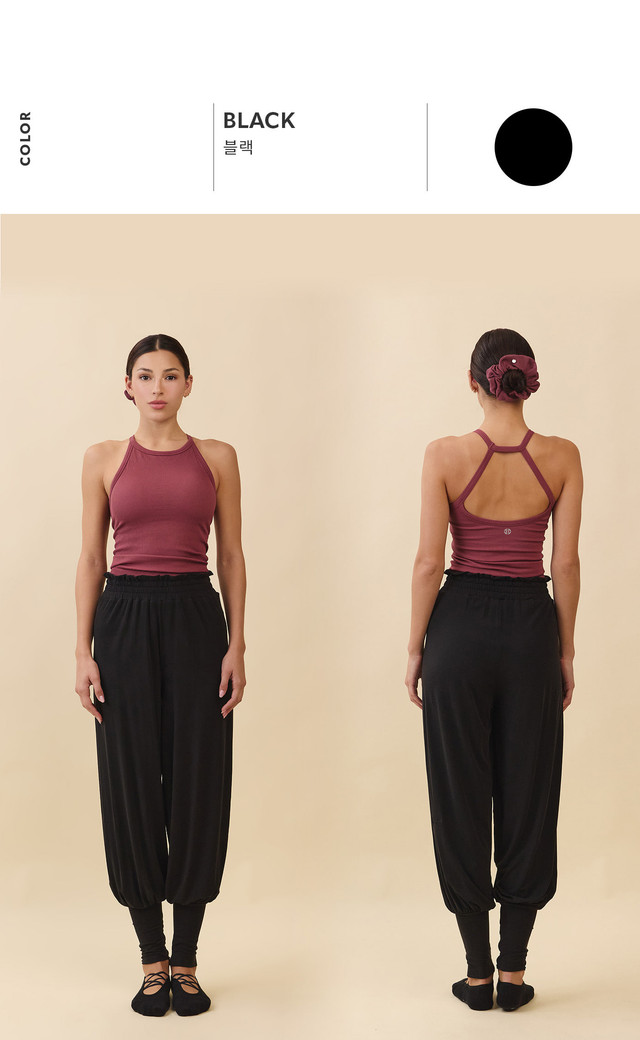PR471 RELAX FRILL JOGGER PANTS BLACK SOLID サイズ: S
