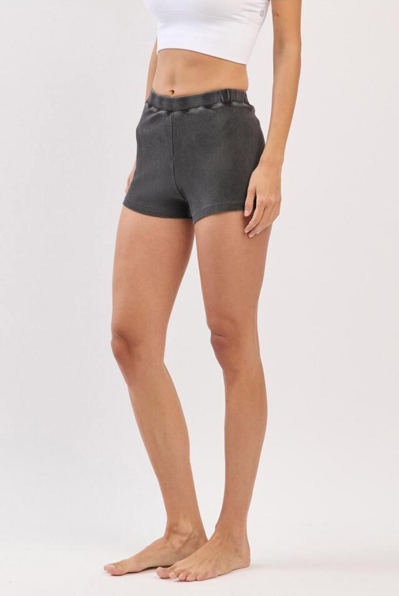 PS462 RIB PIGMENT SHORTS CHARCOAL FADE サイズ: S/M