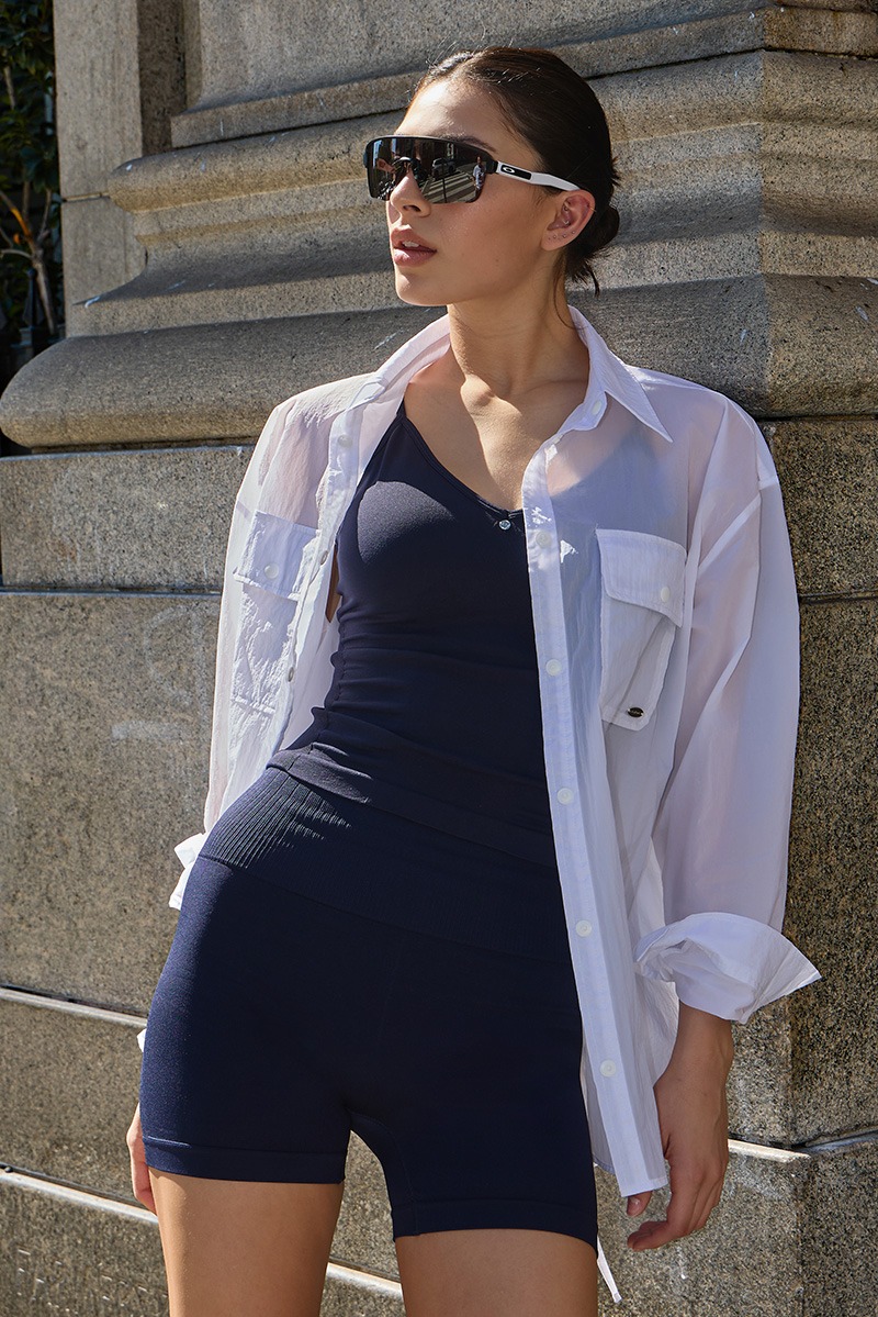 ST181 BACK SLIT SHIRT WHITE サイズ: ONESIZE