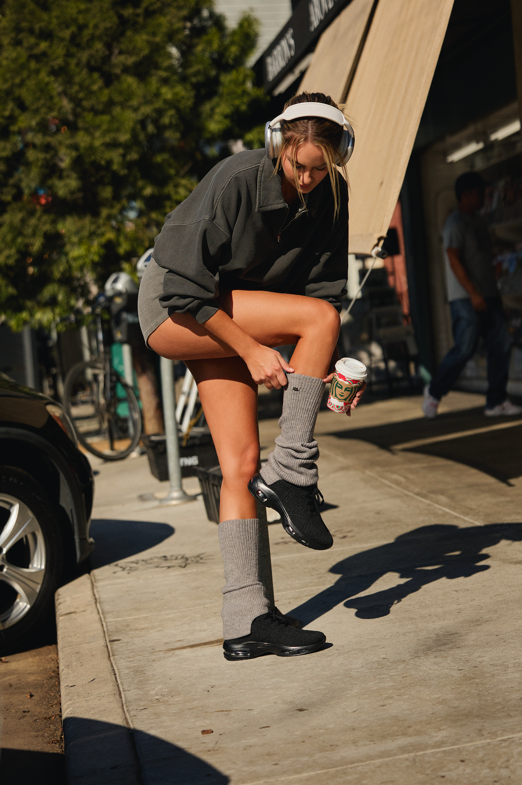 AS203 KNIT LEG WARMER GRAY