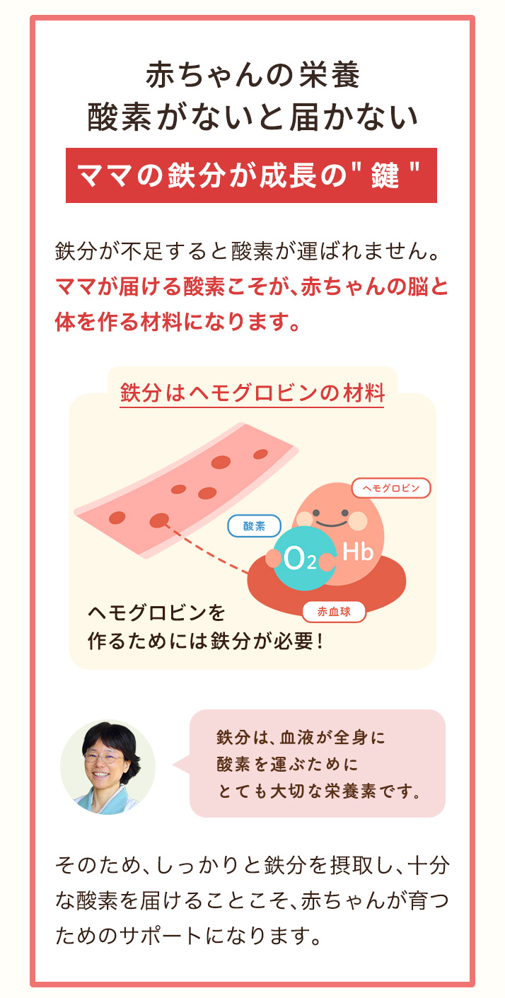 赤ちゃんの栄養は酸素がないと届きません