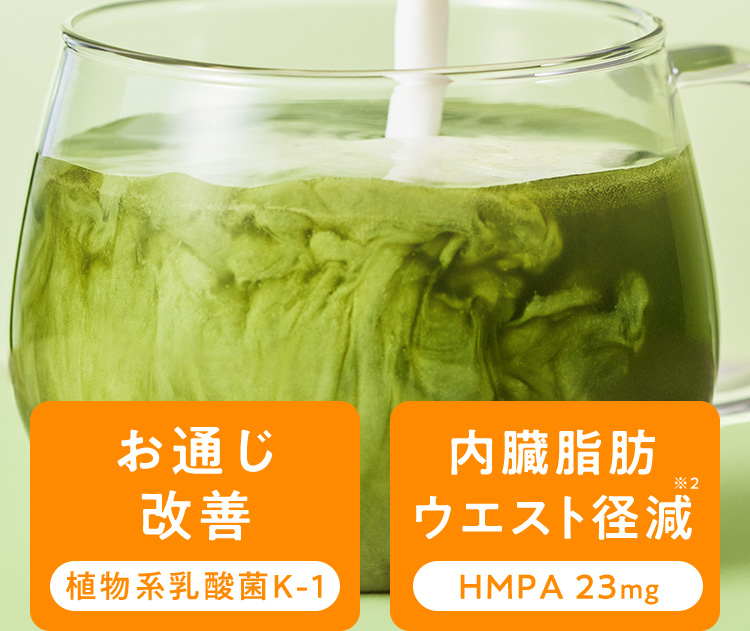 お通じ改善 植物系乳酸菌K－1 内臓脂肪ウエスト径減※2 HMPA 23mg