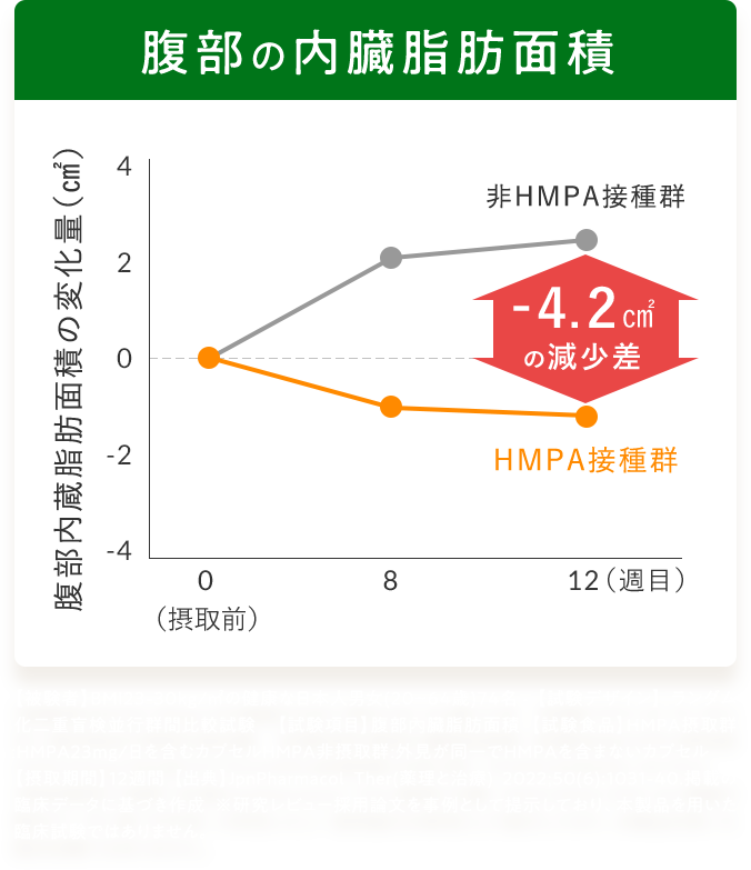 腹部の内臓脂肪面積