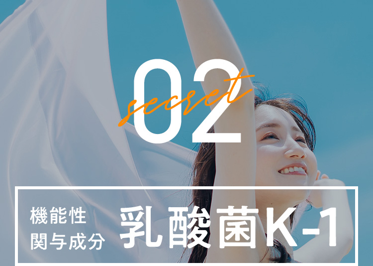 secret02 機能性関与成分 乳酸菌K-1