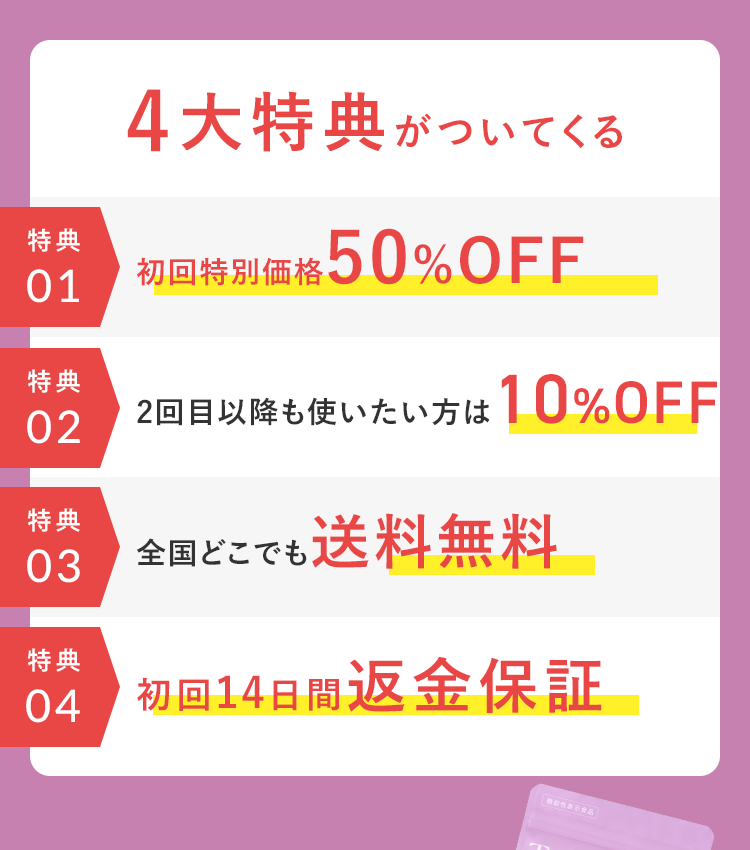 定期お届け4大特典