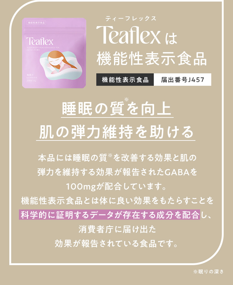 TeaFlexは機能性表示食品