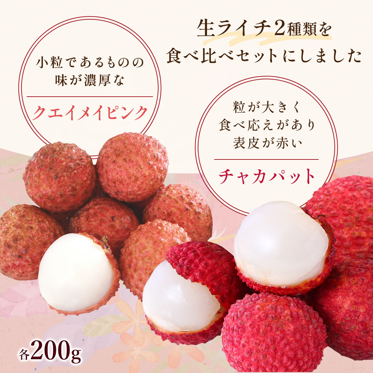 宮崎県綾町産 生ライチ食べ比べセット