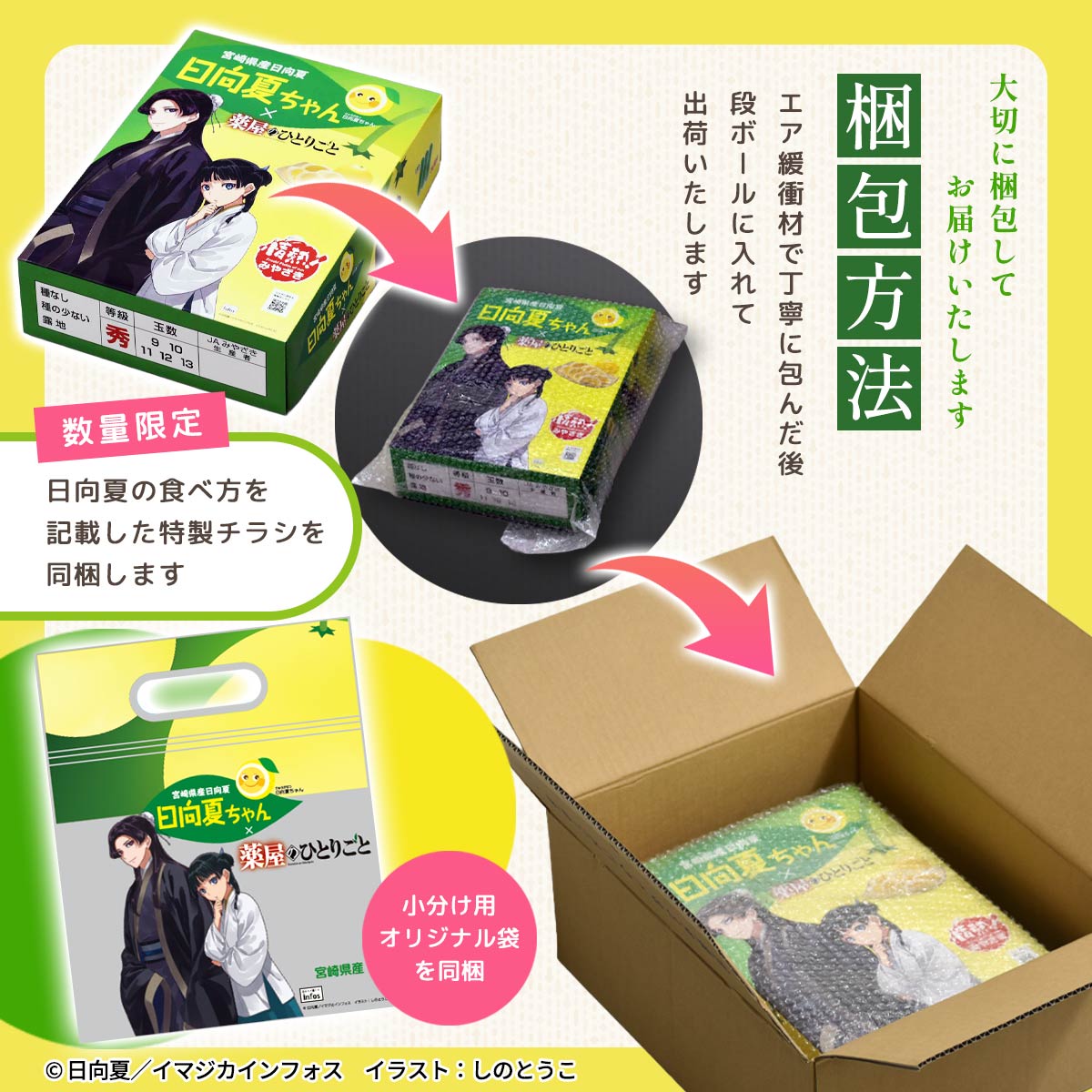 【クール便】宮崎県産 日向夏 小説「薬屋のひとりごと」コラボパッケージ 2.5kg×2 （種ありタイプ）