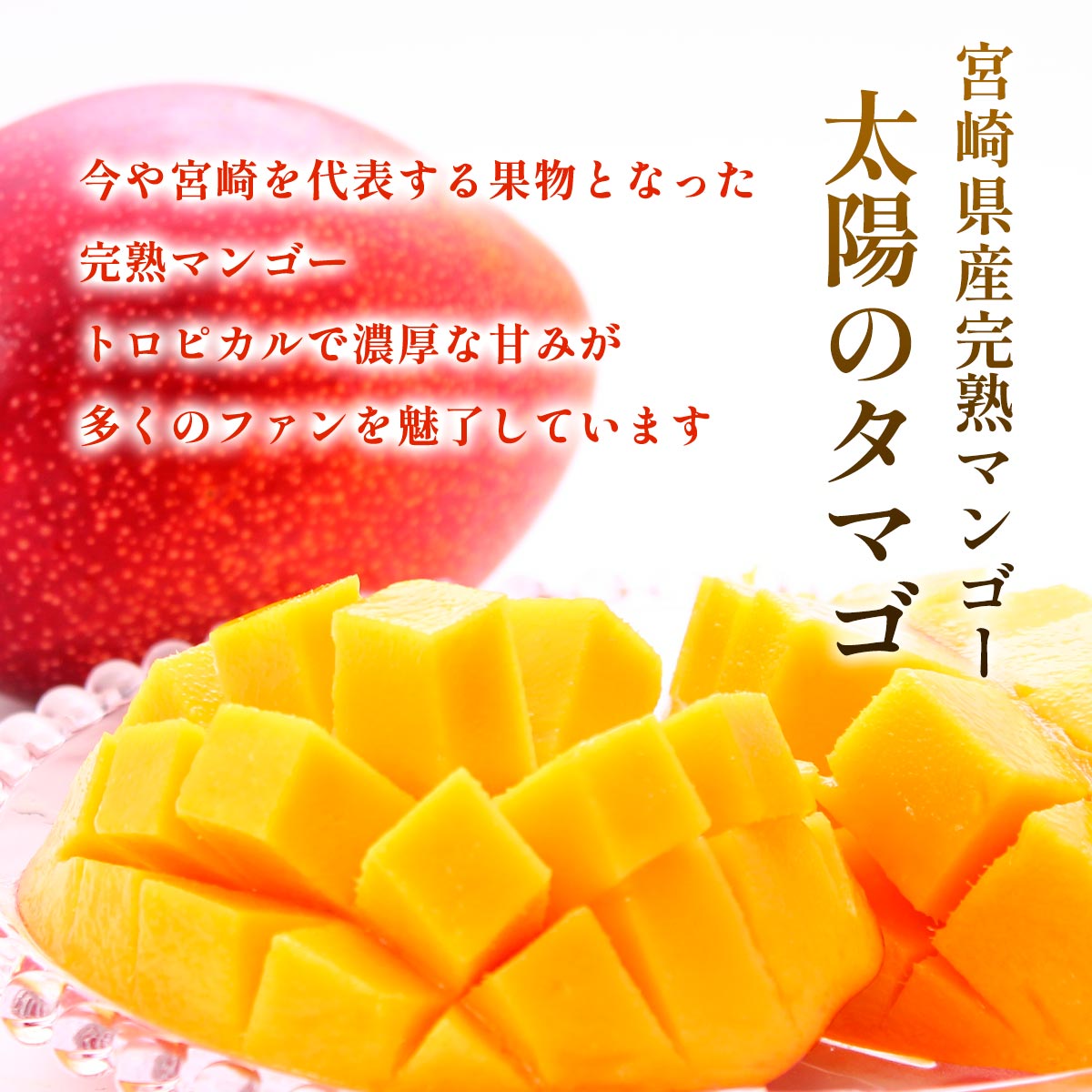 みやざき完熟マンゴー「太陽のタマゴ」　2L×2玉