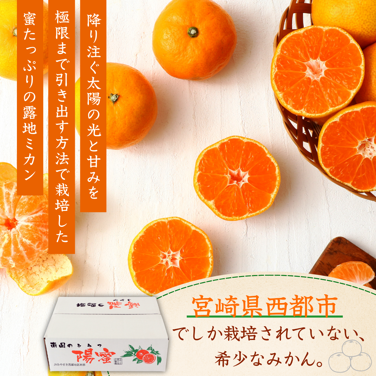 宮崎県西都産 　南国の陽蜜　2.5kg箱