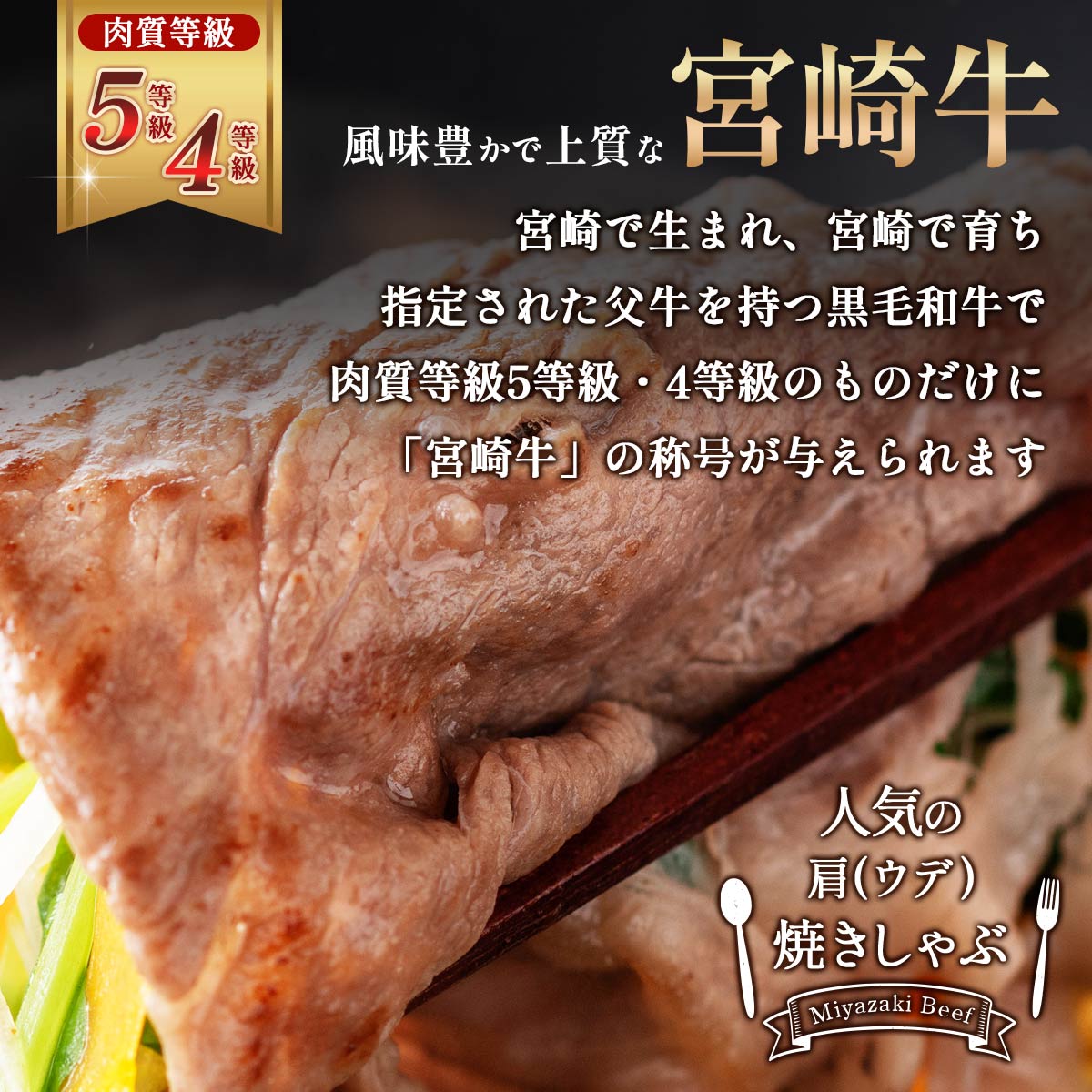 宮崎牛 肩(ウデ)焼きしゃぶ