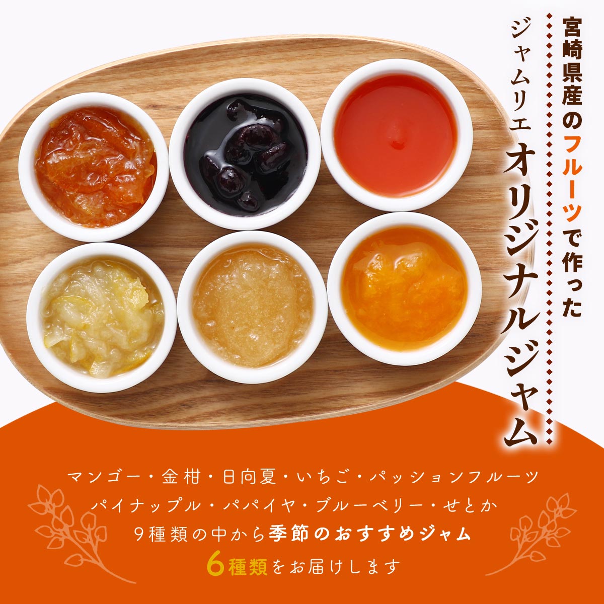 宮崎フルーツジャムギフトセット【小】 50g×6種