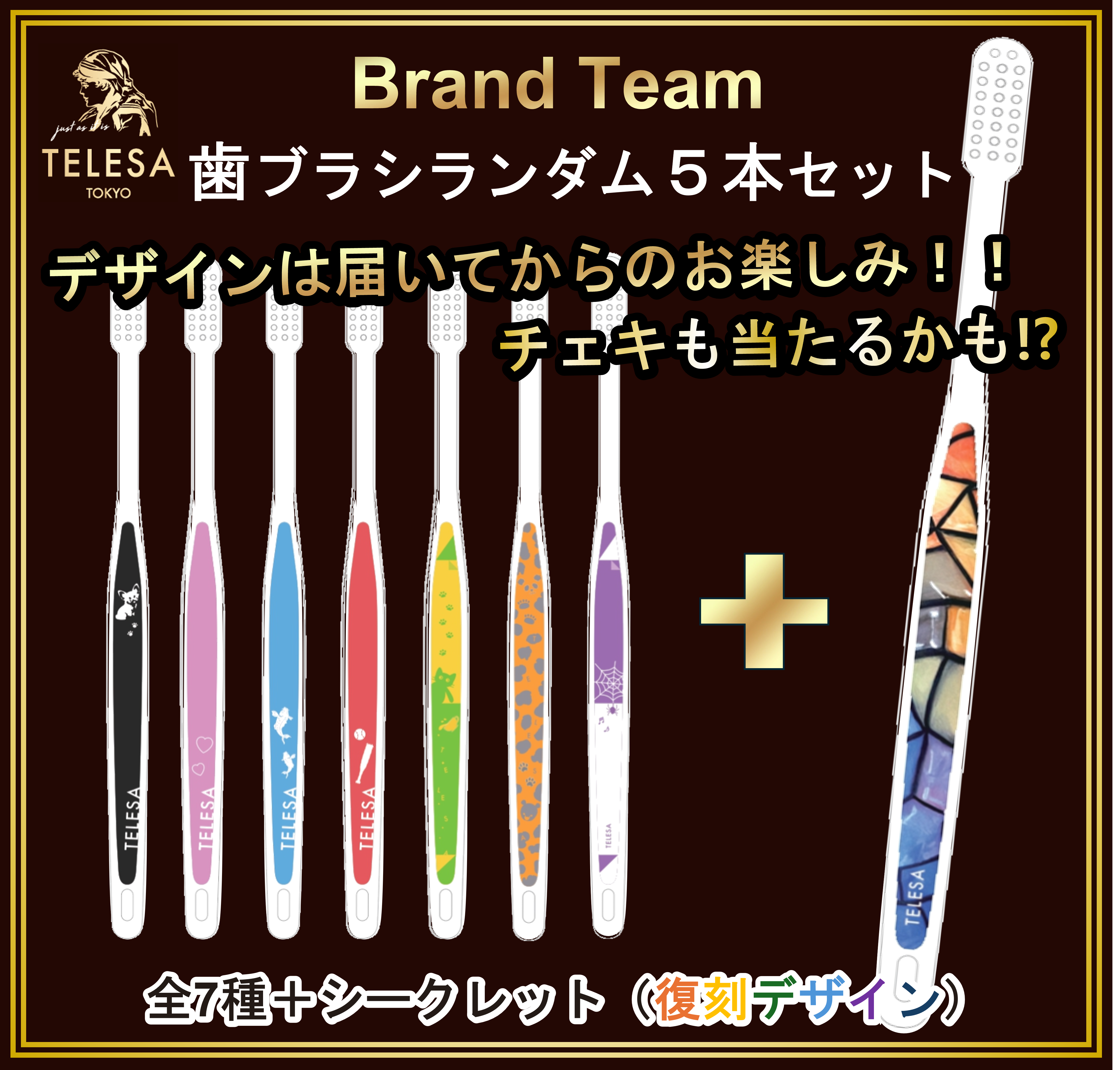 【ブランドチーム】【数量限定】奇跡の歯ブラシ　メンバーデザインランダム5本セット