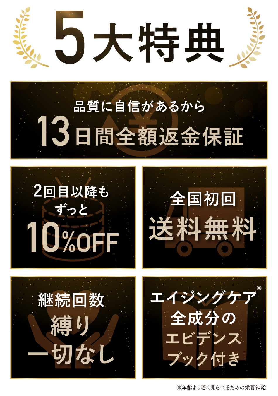 定期コース限定５大特典