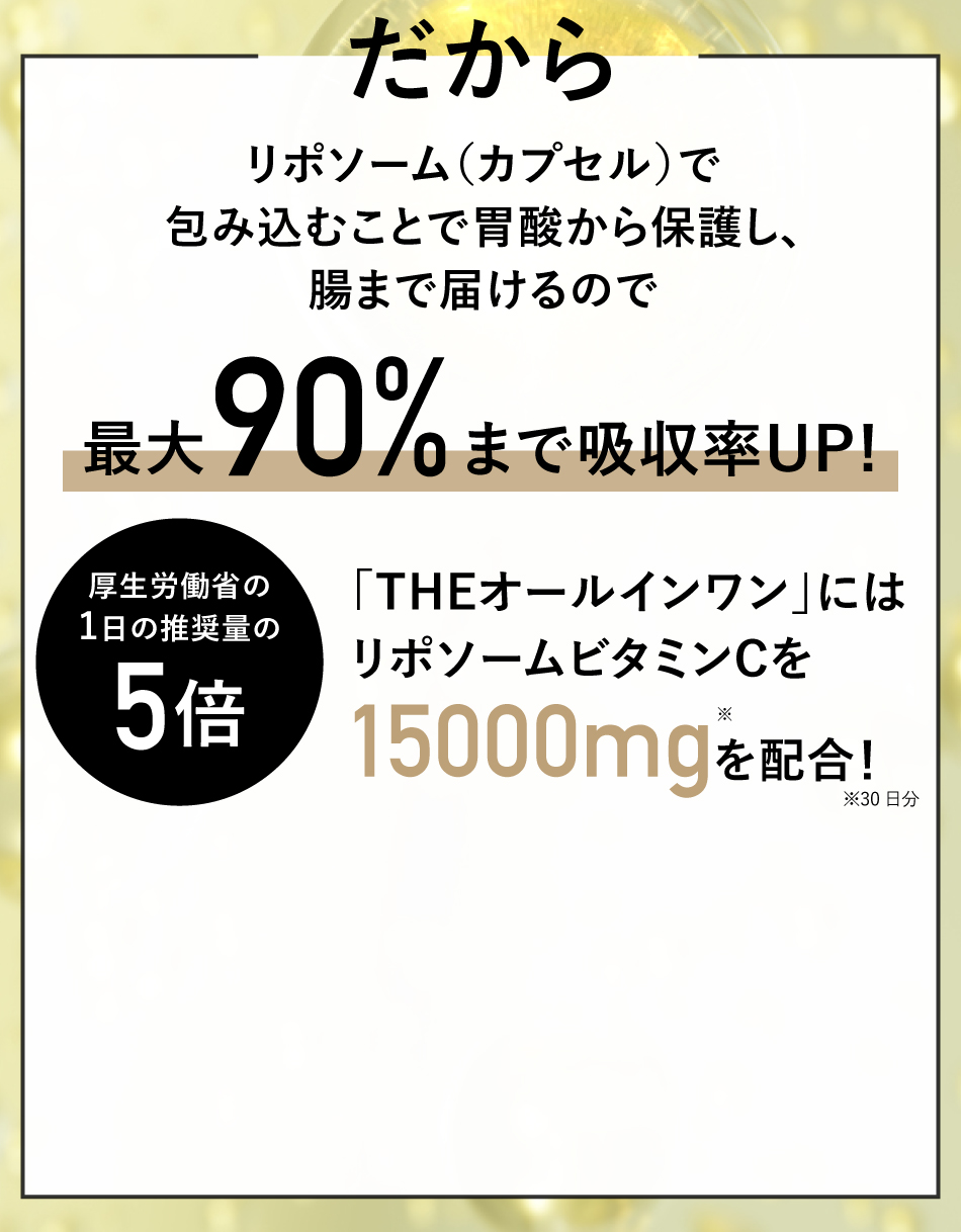リポソームビタミンCを1500mg配合