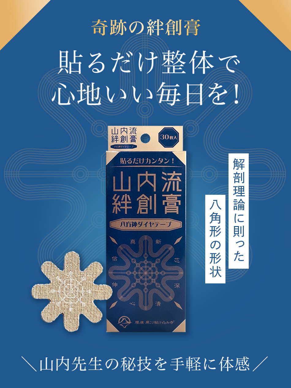 【定期購入】山内流 絆創膏 〜八方神ダイヤテープ〜