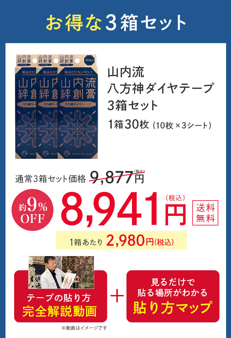 山内流 絆創膏 〜八方神ダイヤテープ〜