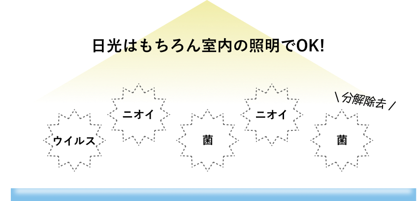 光に当てるだけ