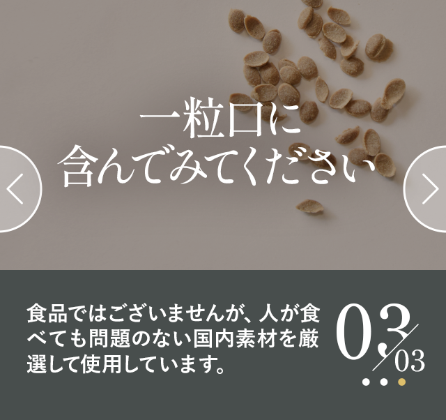 一粒口に含んでみてください