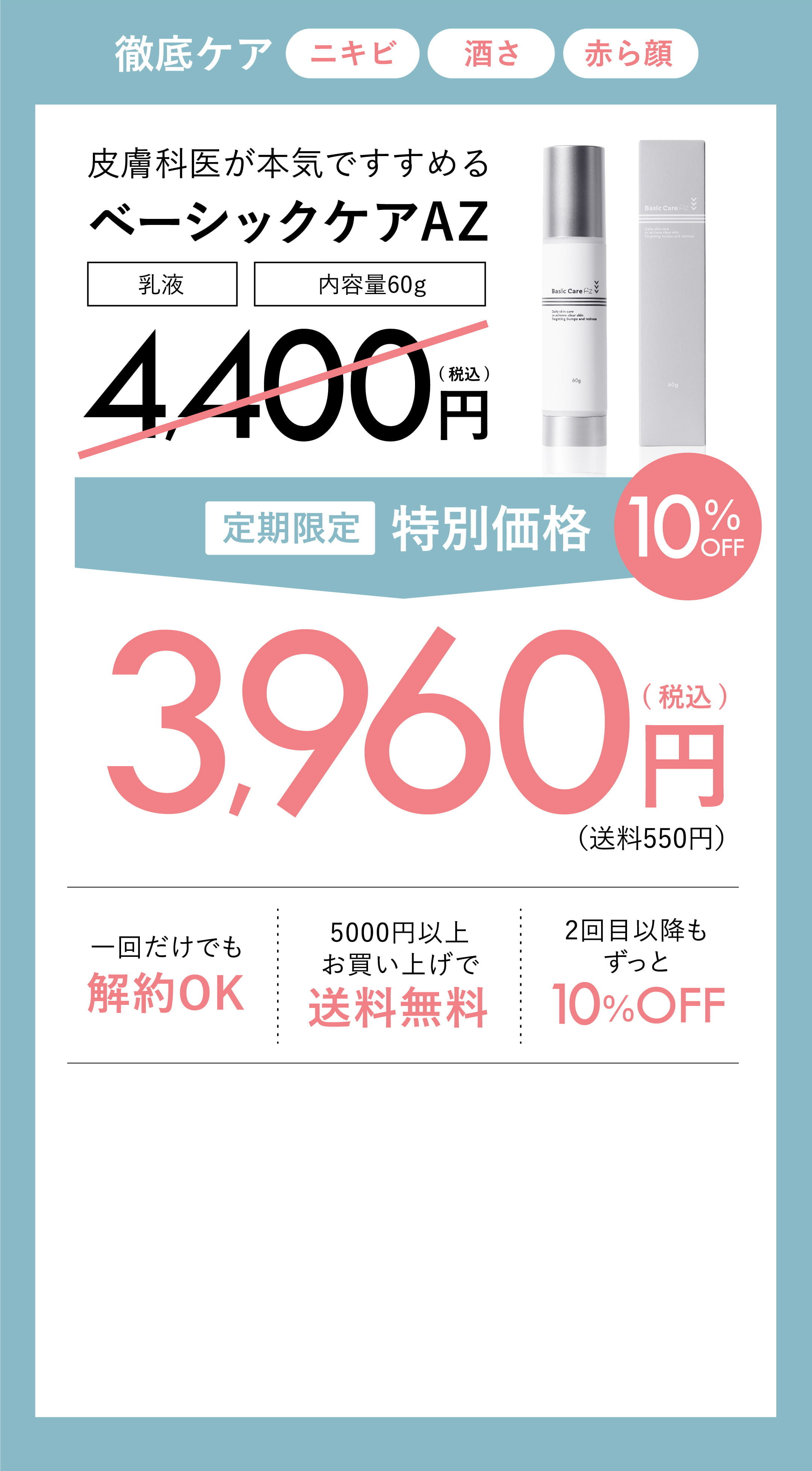 皮膚科医が本気ですすめるベーシックケアAZ