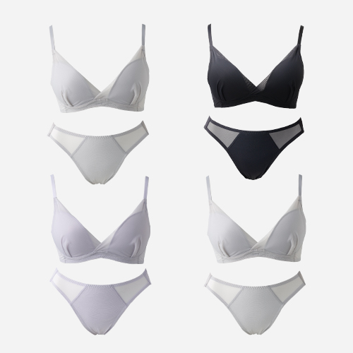 【4枚セット】TOLEETY軽やかストレスフリーブラ＋ショーツ