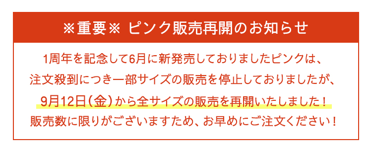 販売再開のお知らせ