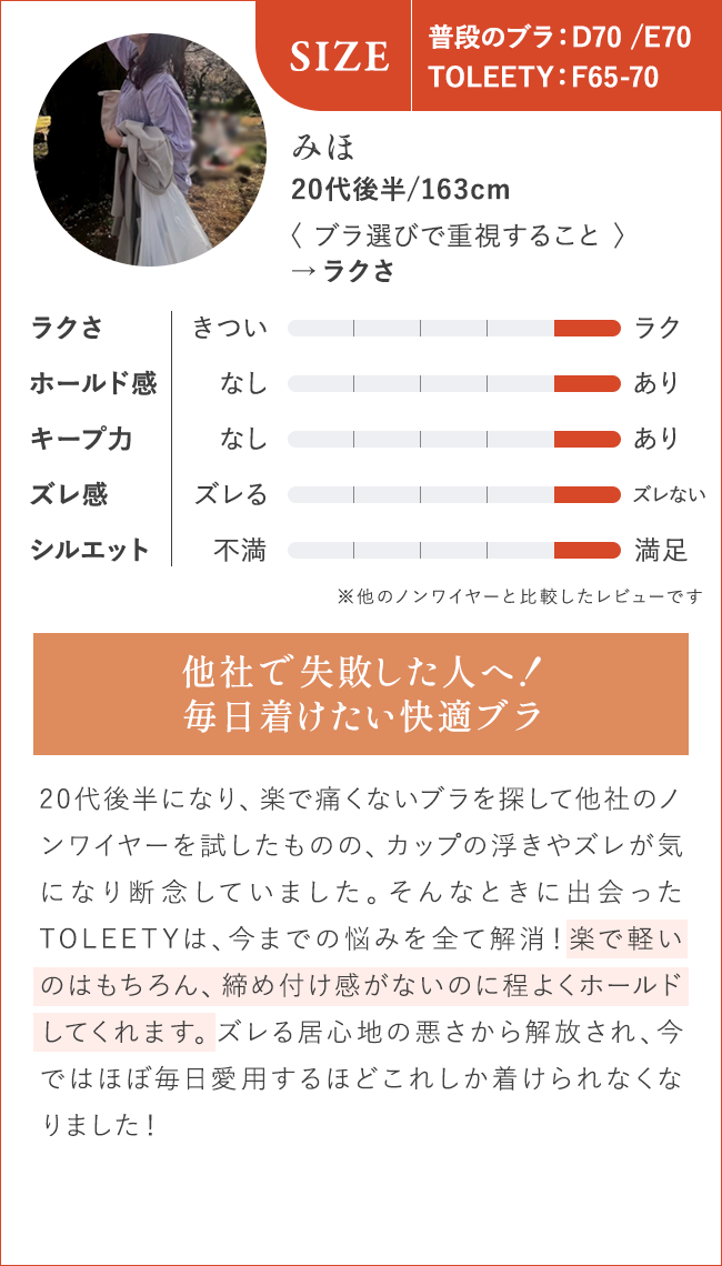 他社で失敗した人へ！毎日着けたい快適ブラ