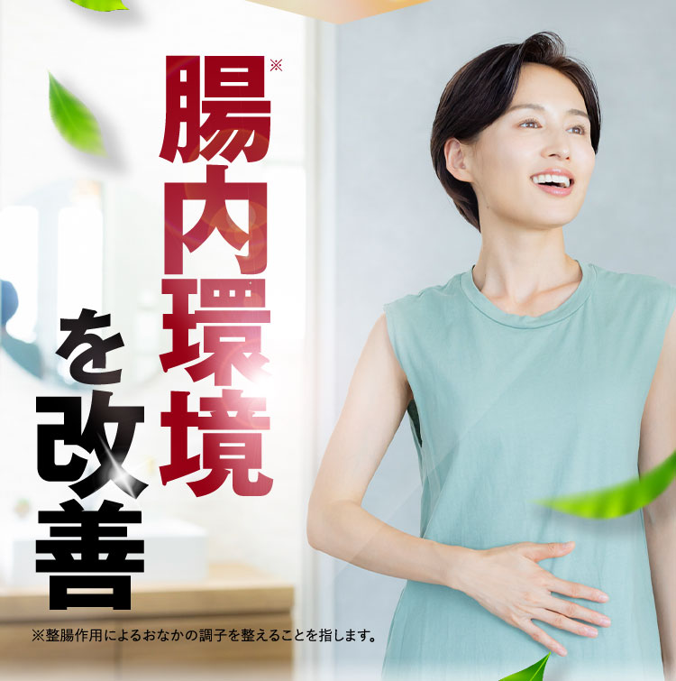 腸内環境を改善 ※整腸作用によるおなかの調子を整えることを指します。