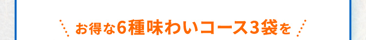 お得な6種味わいコース3袋を！