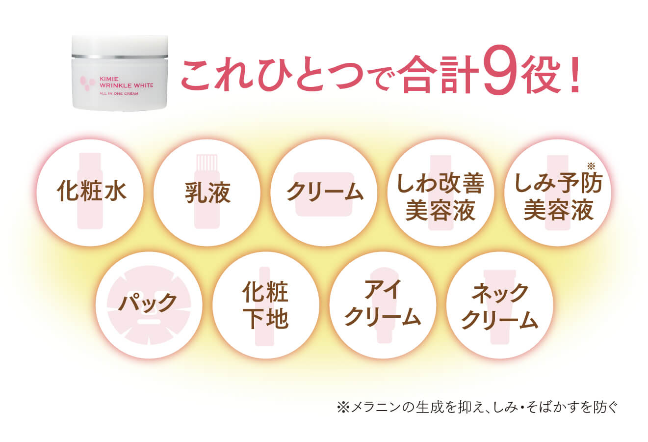 新品 富山常備薬 キミエリンクルホワイト 薬用オールインワンクリーム 50g×2 株式会社富山常備薬 公式通販サイト