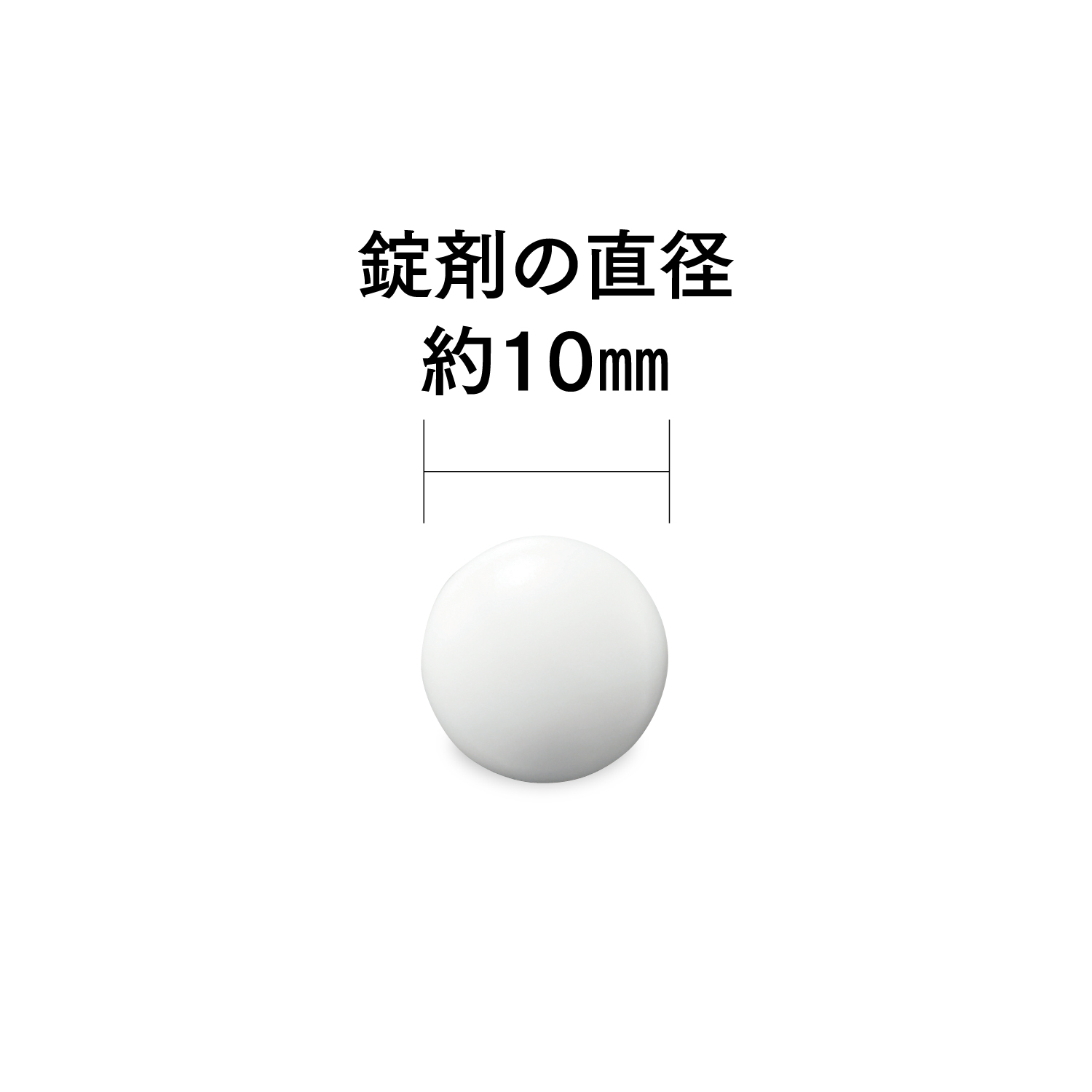 錠剤の直径役10mm