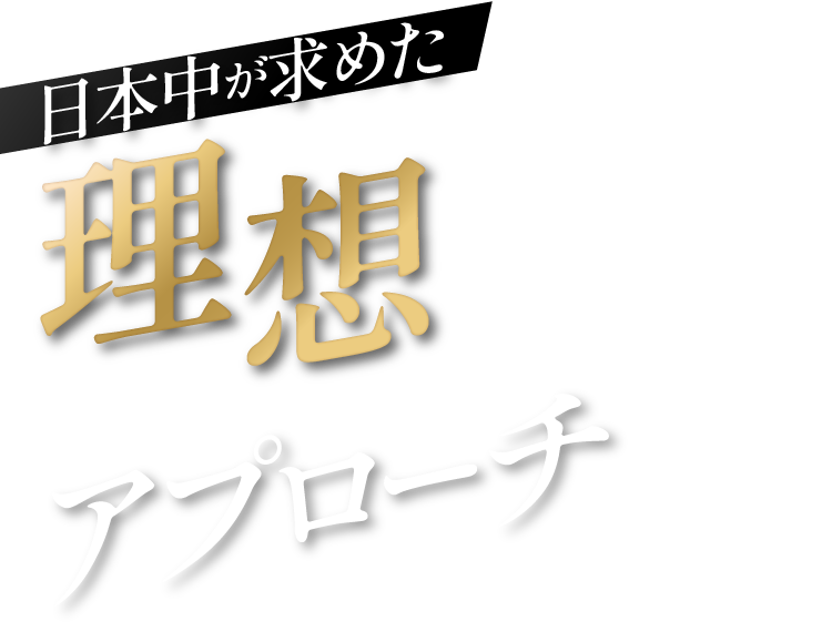 日本中が求めた理想のアプローチ