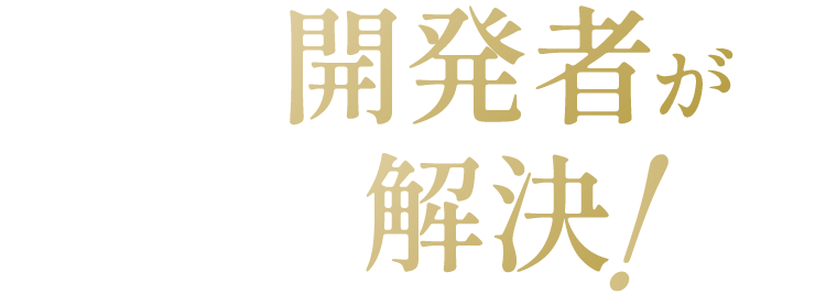 開発者が解決！